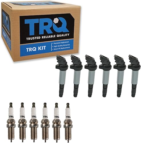Miniatura 32 de TRQ Kit de bobina de encendido y bujía Iridium 12 piezas compatible con Ford Explorer 2020-2021 Police Interceptor Utility Lincoln Aviator con V6