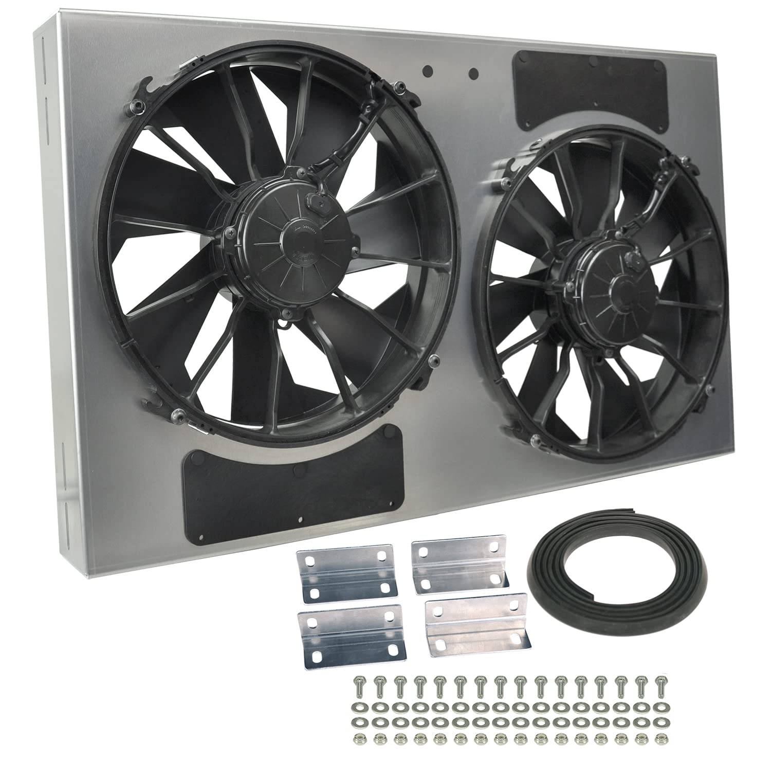 Derale Performance 16838 Gray/Black High Output Dual Radiator Fan