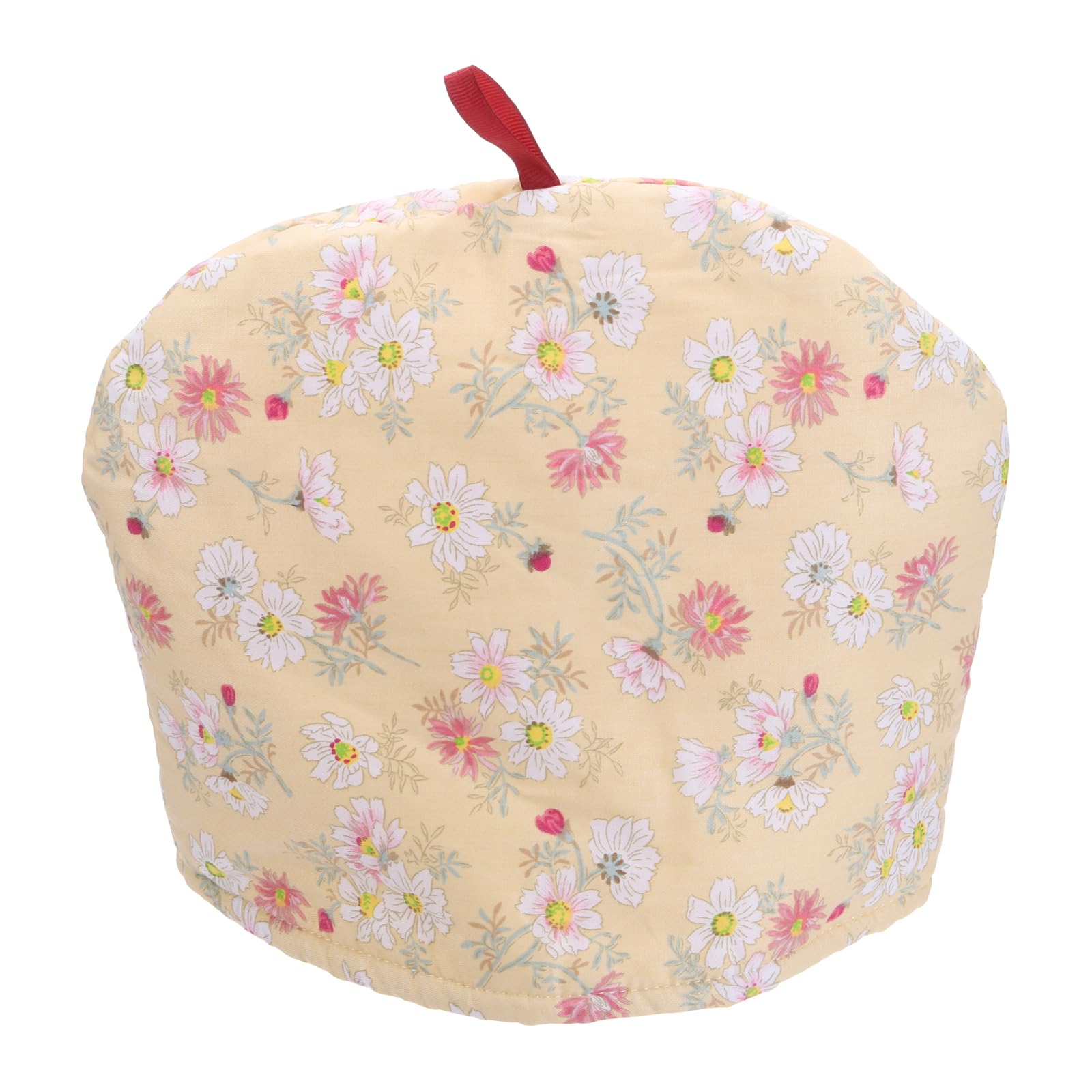 uxcell Cotton Tea Cozy, Vintage Floral Teapot Cover, 11x9" Insulated Handmade Tea Cozy Covers for Teapot Keeps Warm Dust Multi-Color for Tea Sets Home Kitchen Decor, Yellow Flowers