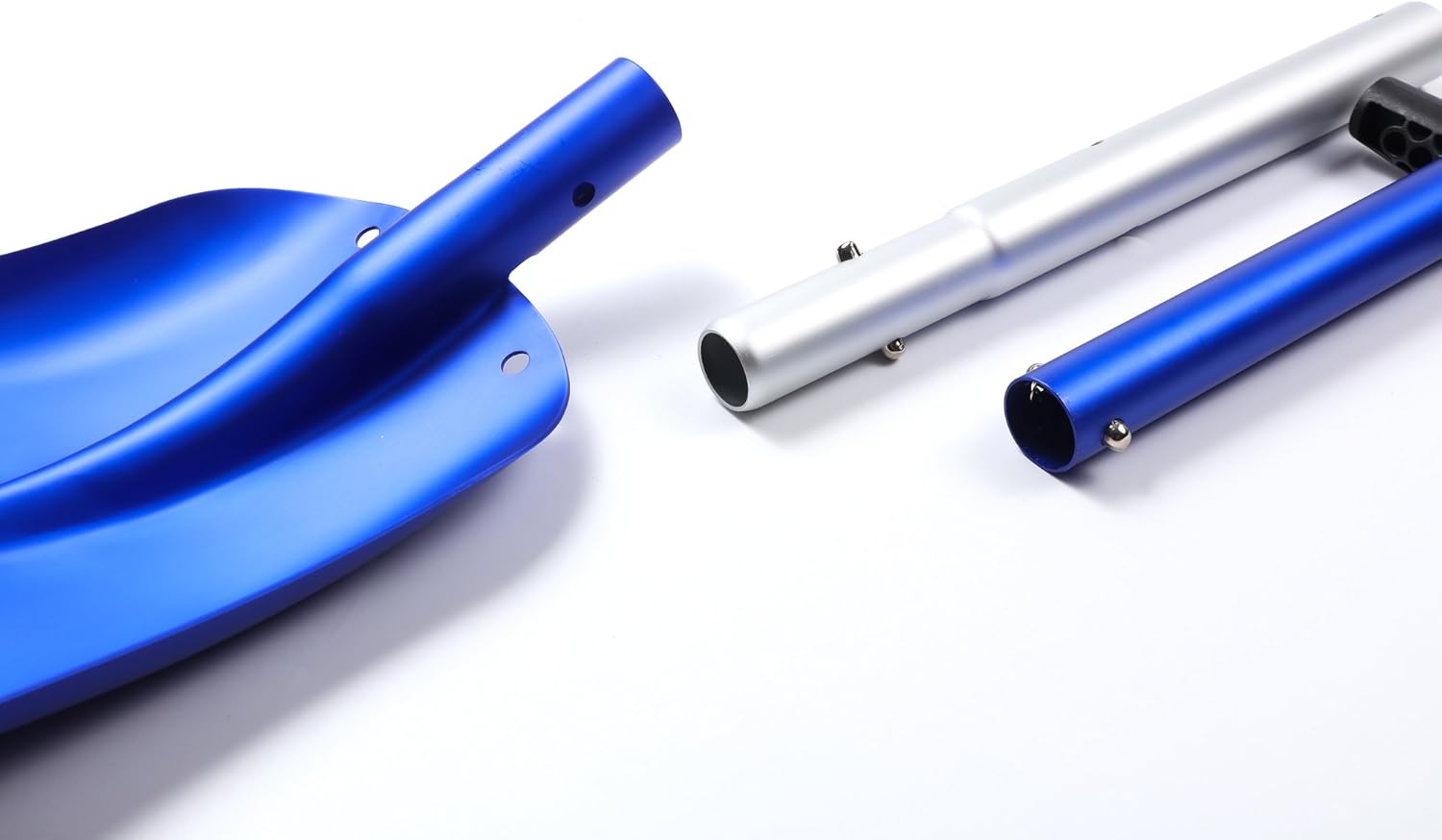 Portable Colorful Telescopic Aluminum Car Adjustable Extended Edition Snow Shovel (Blue + Silver)