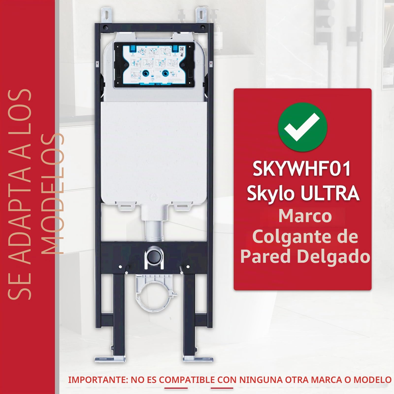 SPARES2GO Kit de placa de descarga de lujo para cisterna de inodoro empotrada con marco suspendido (latón cepillado, 245 mm x 165 mm)