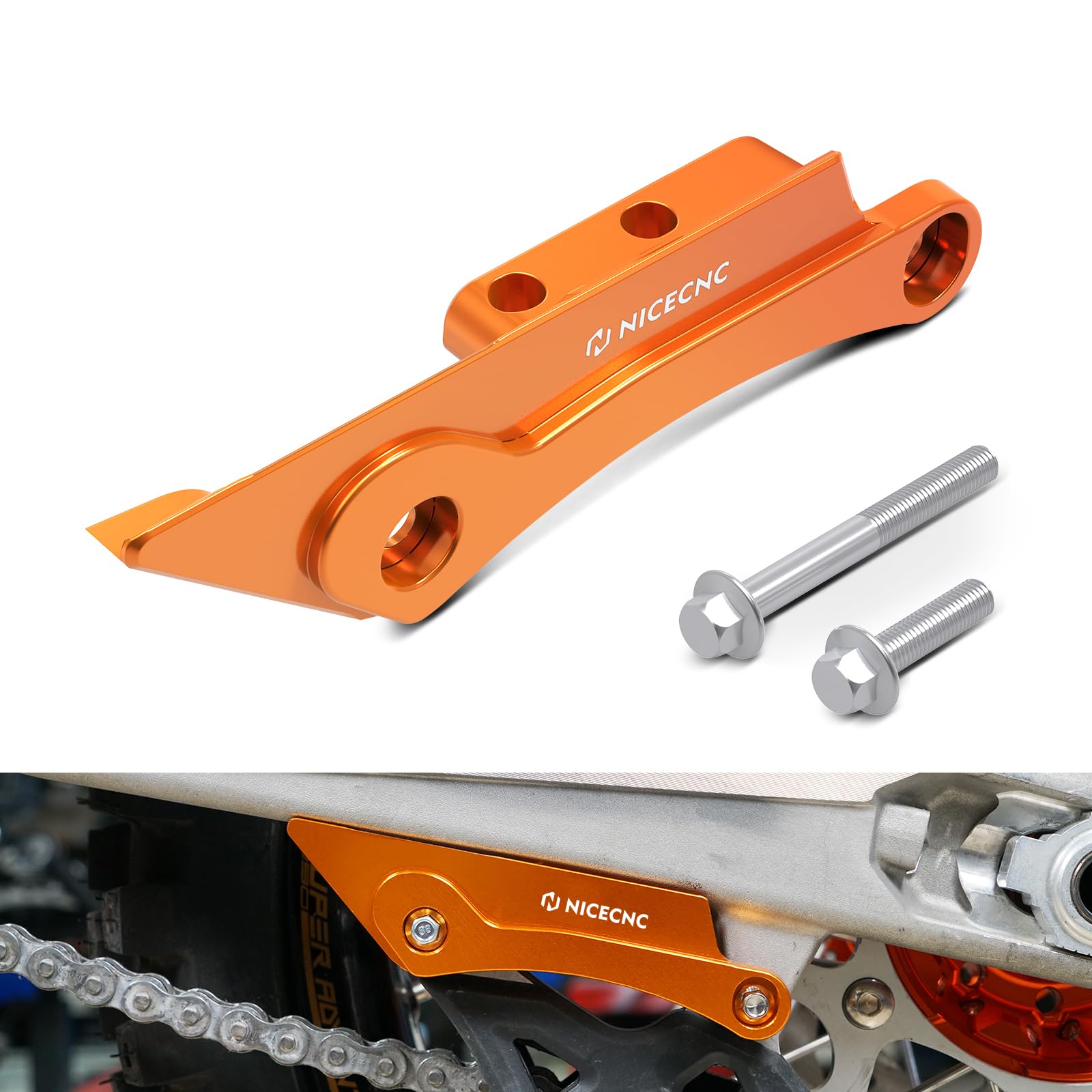 NICECNC Motorcycle Rear Swingarm Guard Cover Compatible with KTM 125-500 SX/SXF/XC/XC-F/EXC/EXC-F/XCW/XCF-W/TPI/6D/Six Days 2012-2022,125-500 EXC/