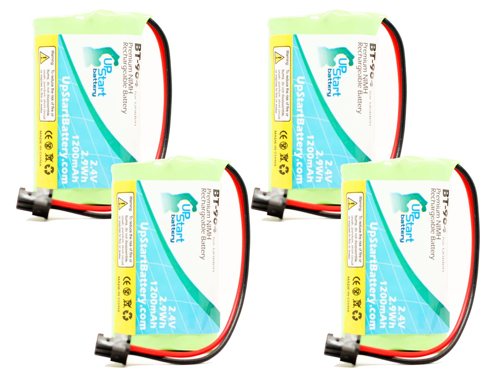 4X Pack - AT&T 17 Battery - Replacement for AT&T Cordless Phone Battery (1200mAh, 2.4V, NI-MH)