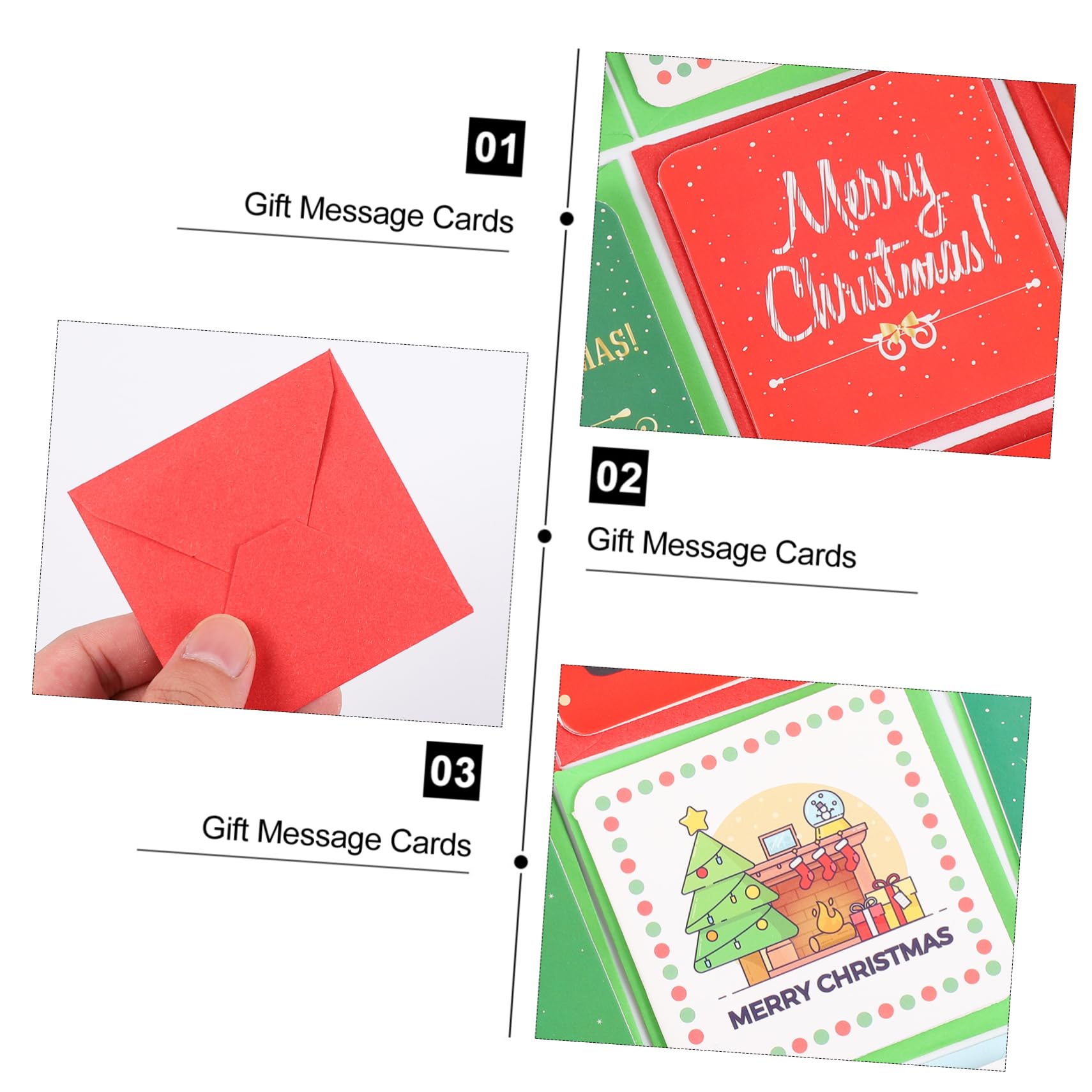 NUOBESTY 6sätze Weihnachtskarten Fröhliche Weihnachts Und Neujahrsgrüße Mit Bunten Designs Und Passenden Umschlägen Für Feiertagsbotschaften Und