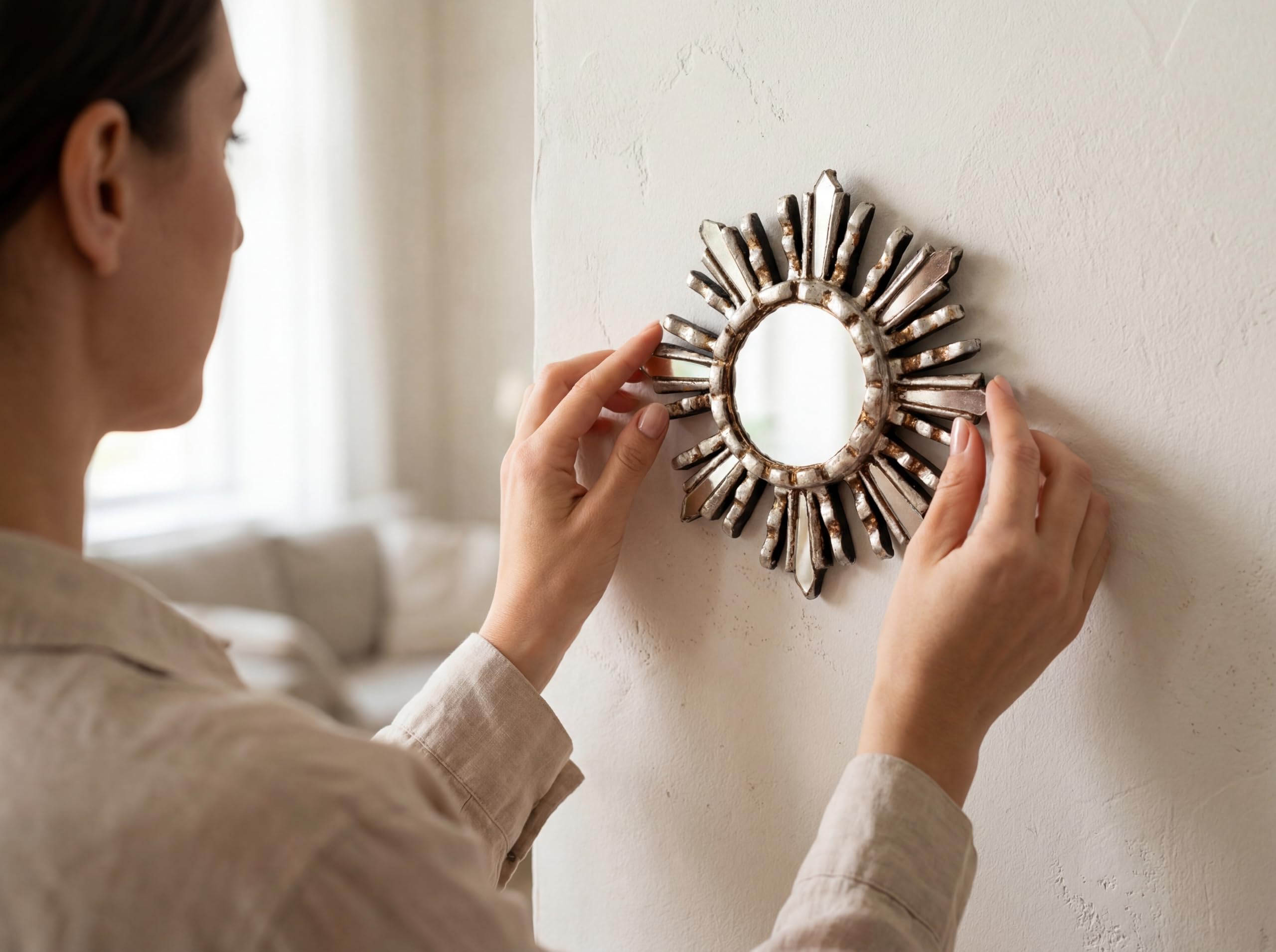 Miroir Décoratif En Bois Péruvien 