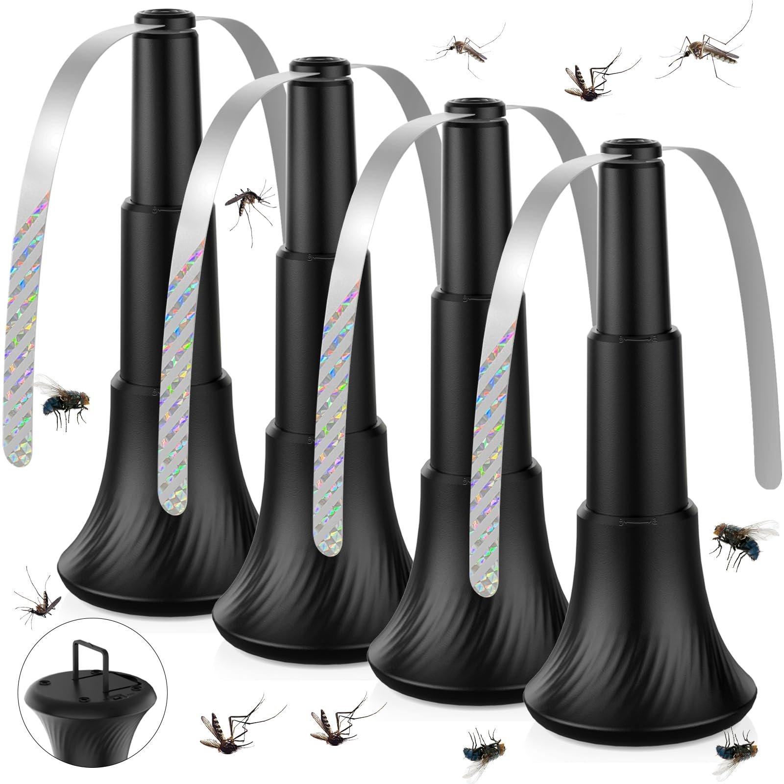 Ventilateur Anti Mouches de Table Pliable, Répulsif Moustiques Guêpes Suspendu Posé Extérieur