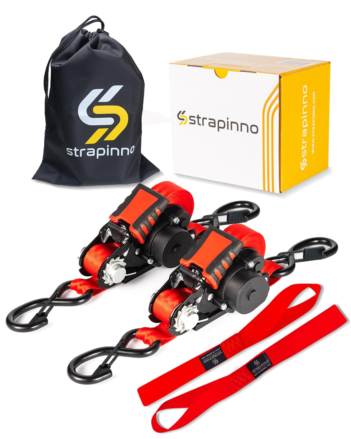 Amazon.com: Strapinno Retractable Ratchet Straps - 1 in x 12 ft