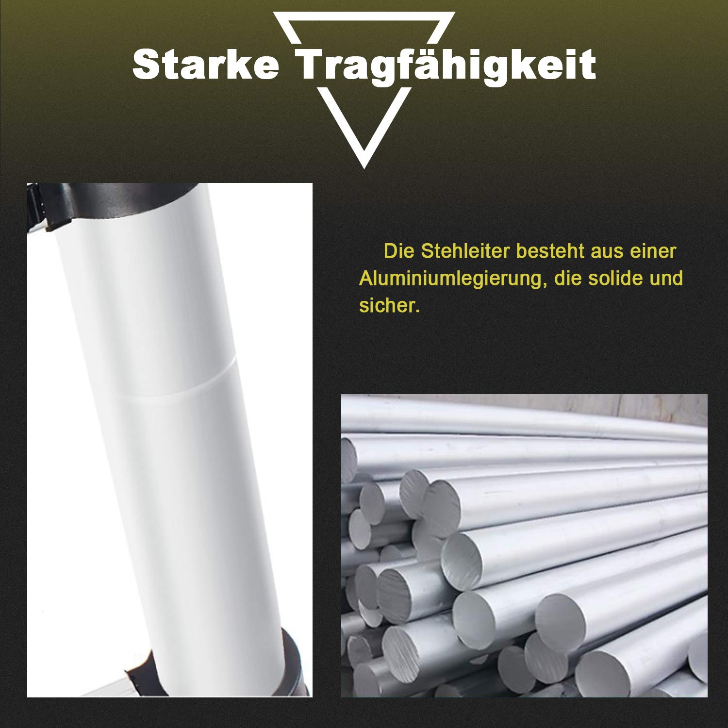 Aluminiowa drabina teleskopowa ze składanym designem – JZ250D teleskopowa drabina wysuwana – drabina wielofunkcyjna – 2,5 m + 2,5 m składana drabina stojąca – antypoślizgowa aluminiowa drabina