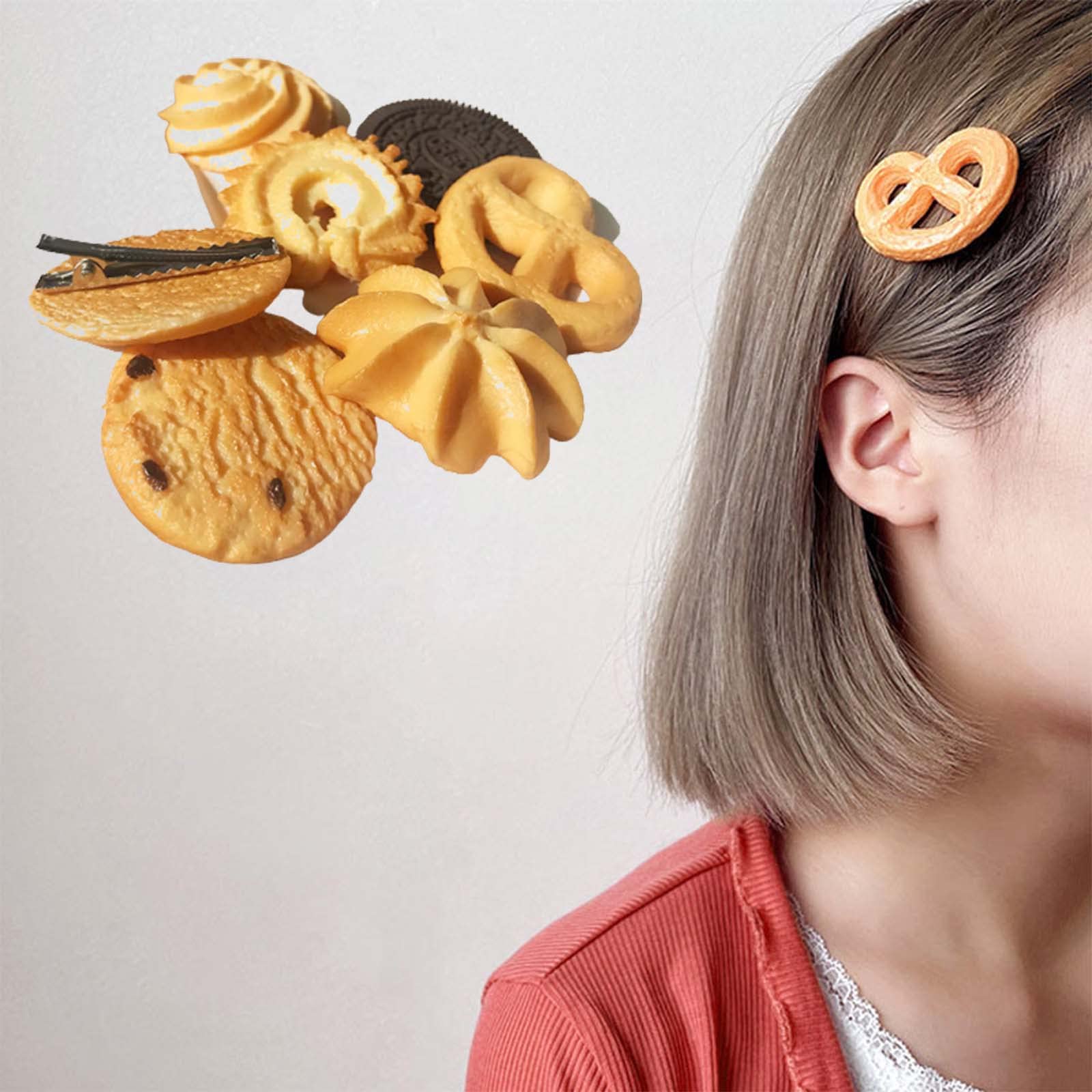 New -  7Pack Side Hair Clips for Styling Salon Simulation Cookies Pattern Fun Amazon.com : Sttiafay 7Pack Side Hair Clips for Styling  main image 4