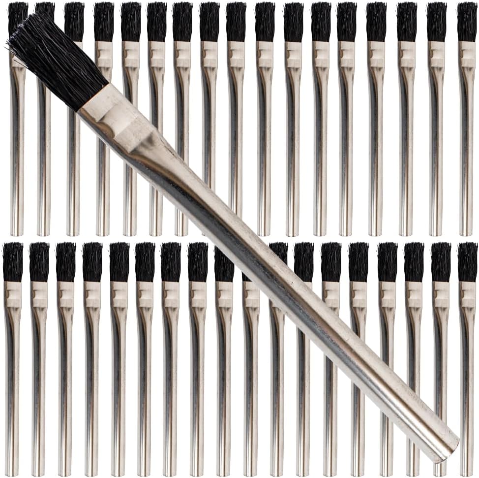 Acid Brushes - 36 Count 1/2 Inch Boar Hair Acid Flux Brushes