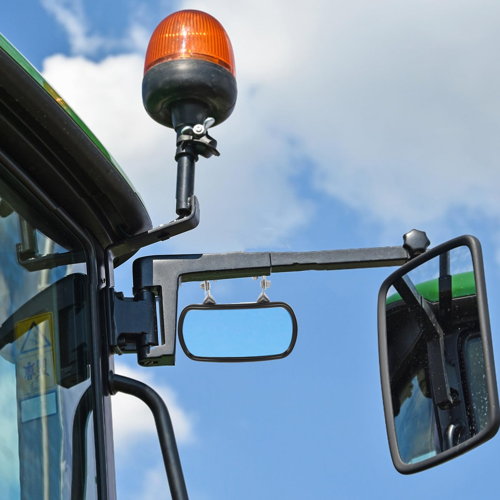 Specchietto retrovisore universale per trattori: specchietto laterale retrovisore in acciaio inox per trattori, carrelli elevatori, muletti e golf cart - Installazione a vite
