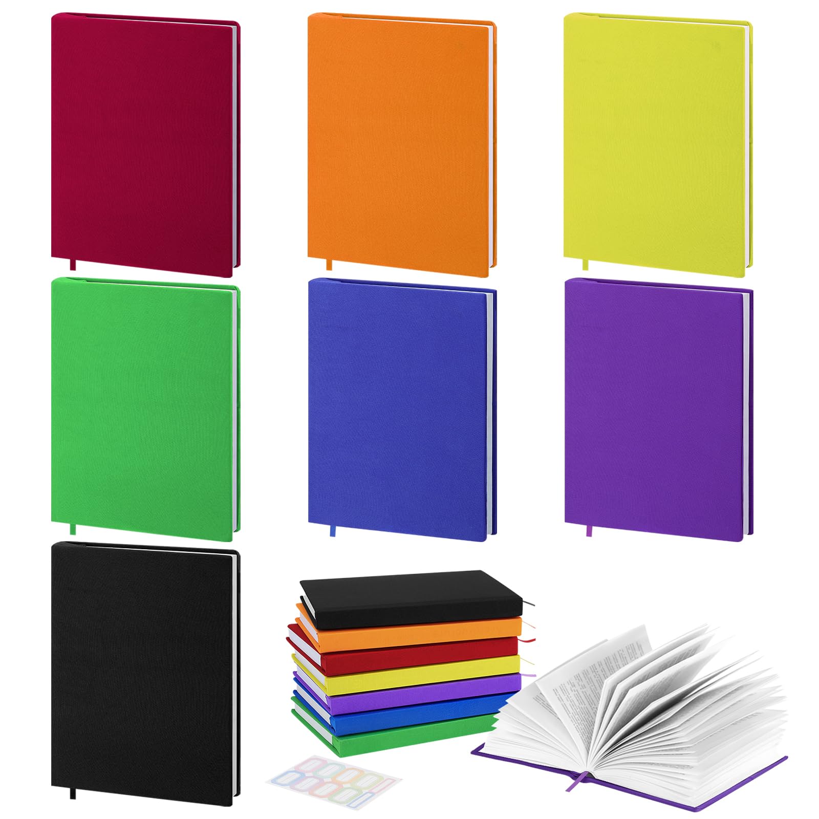 Moko Book Cover, Stretchable Reusable Jumbo Book Cover Protector for Textbook Hardcover Books up to 9 x 11 in, Fabric Books Sox, Back to School