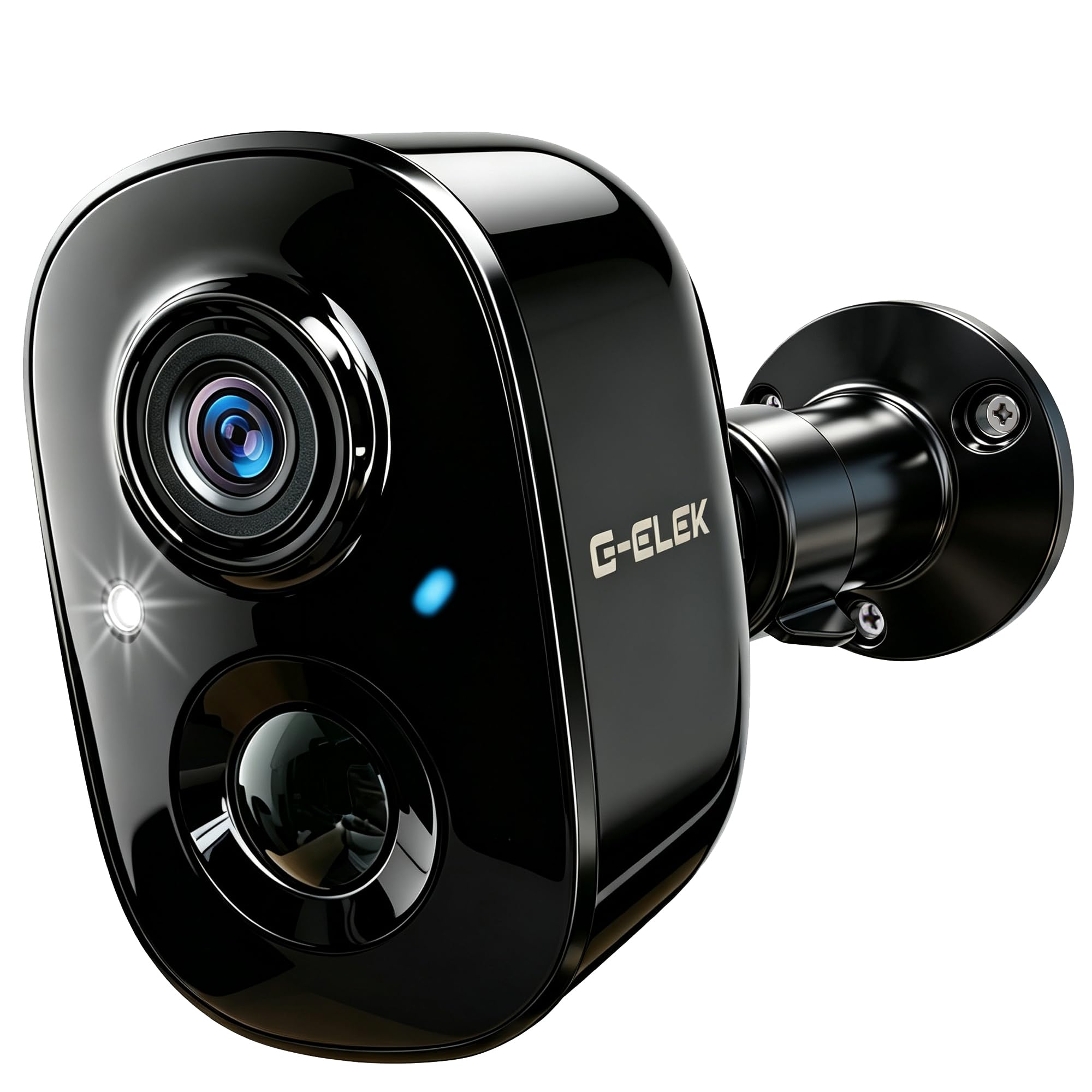 G-ELEK Cámara de vigilancia para exteriores, con batería inalámbrica, resistente a la intemperie, 2 K, 3 MP, HD, visión nocturna a color, detección de movimiento PIR, audio de 2 vías, memoria local
