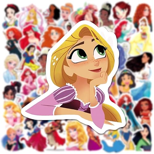Miniatura 5 de Paquete de 200 calcomanías para niños, calcomanías de princesa, lindos personajes de Disney, calcomanías decorativas para niños, adolescentes y