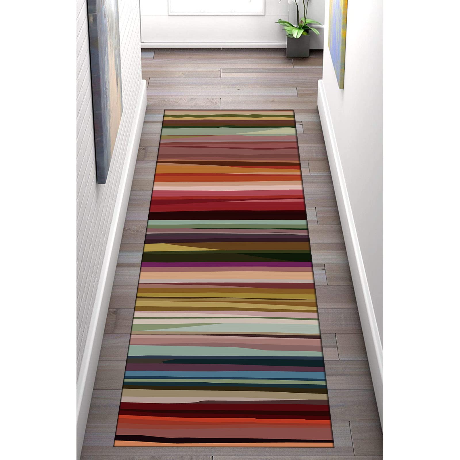Tapis de couloir antidérapant au design personnalisé haut de gamme