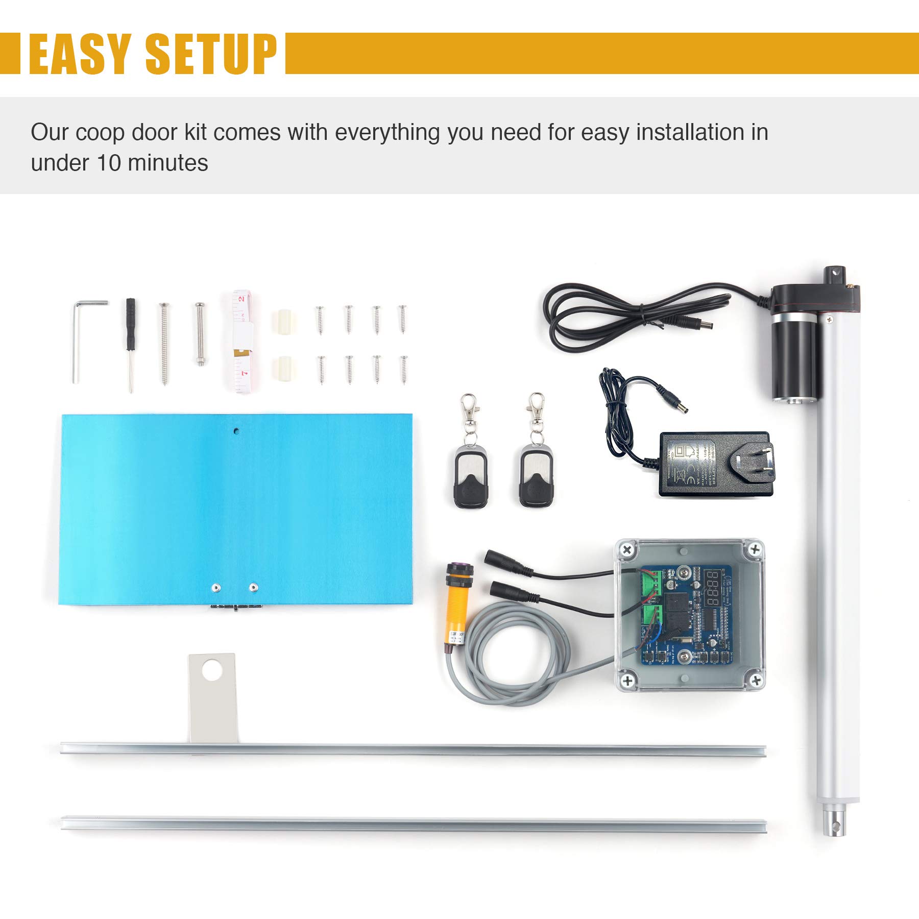Buy COZ Automatic Chicken Coop Door, Auto Chicken Door with Timer