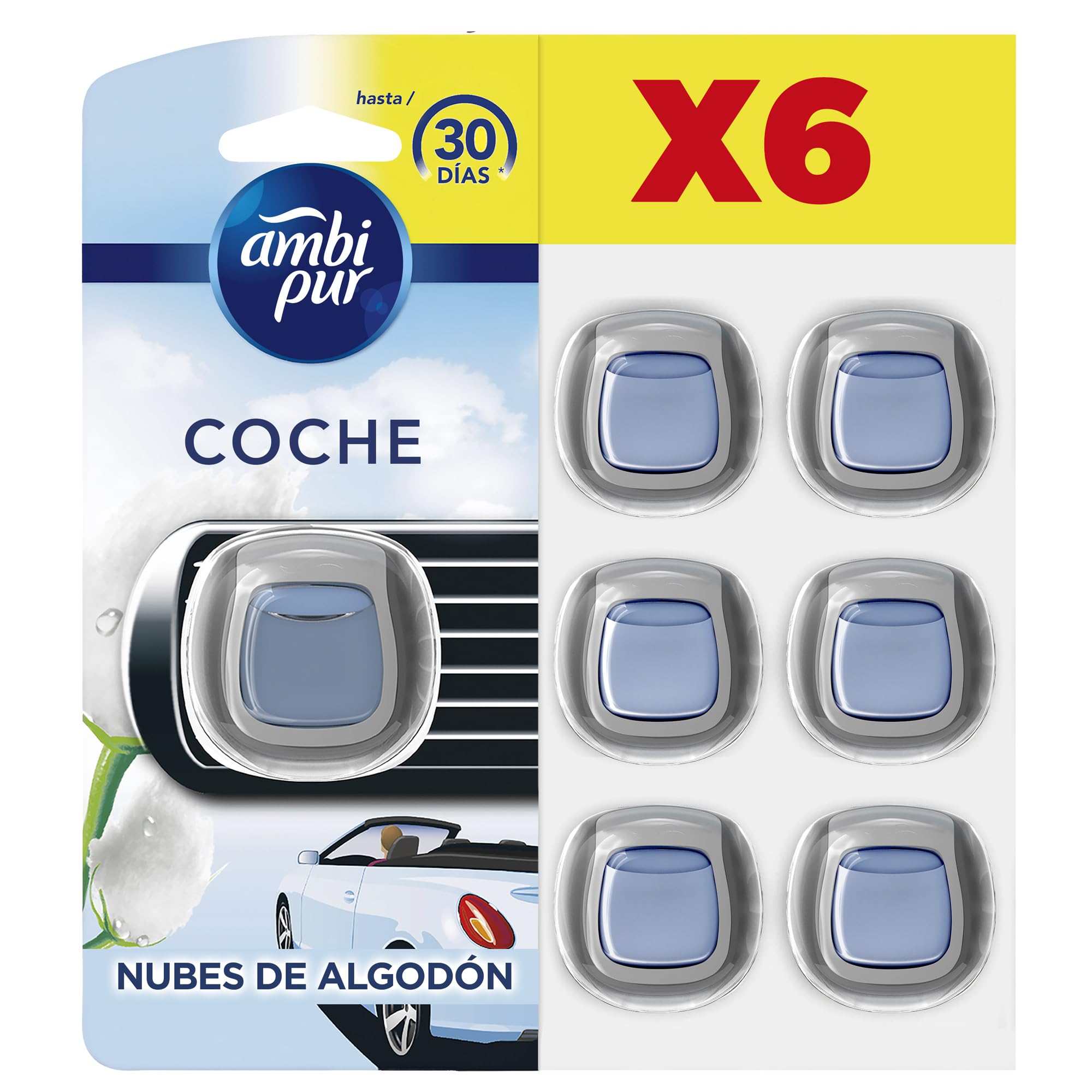 Ambi Pur Nubes De Algodón Difusor Y Fragancia Para Ambientador Eléctrico 6 Unidades