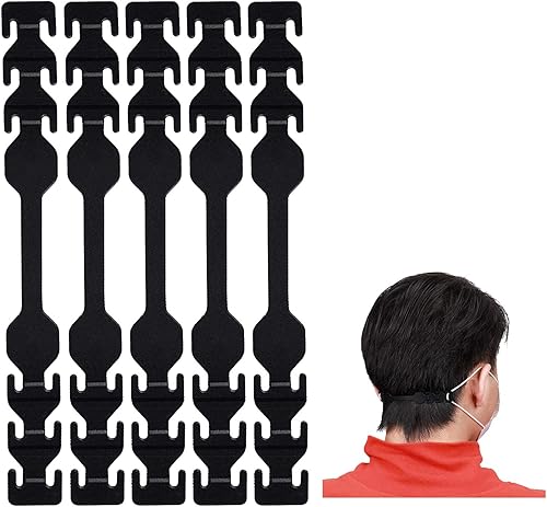 MIAODAM - Correa extensora ajustable para cubrebocas, gancho para cubrebocas extensibles, protectores de orejas con hebilla para cubrebocas (10