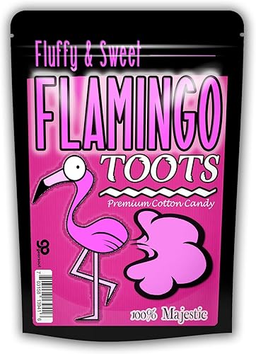 Miniatura 4 de Gears Out Flamingo Toots Cotton Candy Gags - Algodón con aroma a azúcar, sin gluten, rosa, niñas, adolescentes, mujeres, amantes del flamenco,