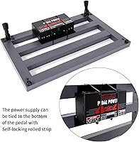 Vista 3 de Ghost Fire Pedalboard de Guitarra de Aleación de Aluminio Súper Ligero para Efectos con Bolsa de Transporte (13''x10.2''SPL-2.5)