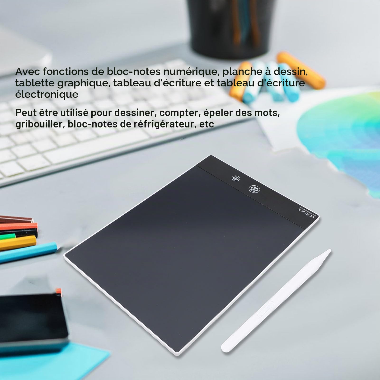 Tablette D'écriture LCD 11,5 Pouces, Planche à Dessin Numérique, Bloc-Notes Réutilisable avec Stylet, pour Enfants, Jouets Cadeaux, pour Adultes Notant des Notes Rapides