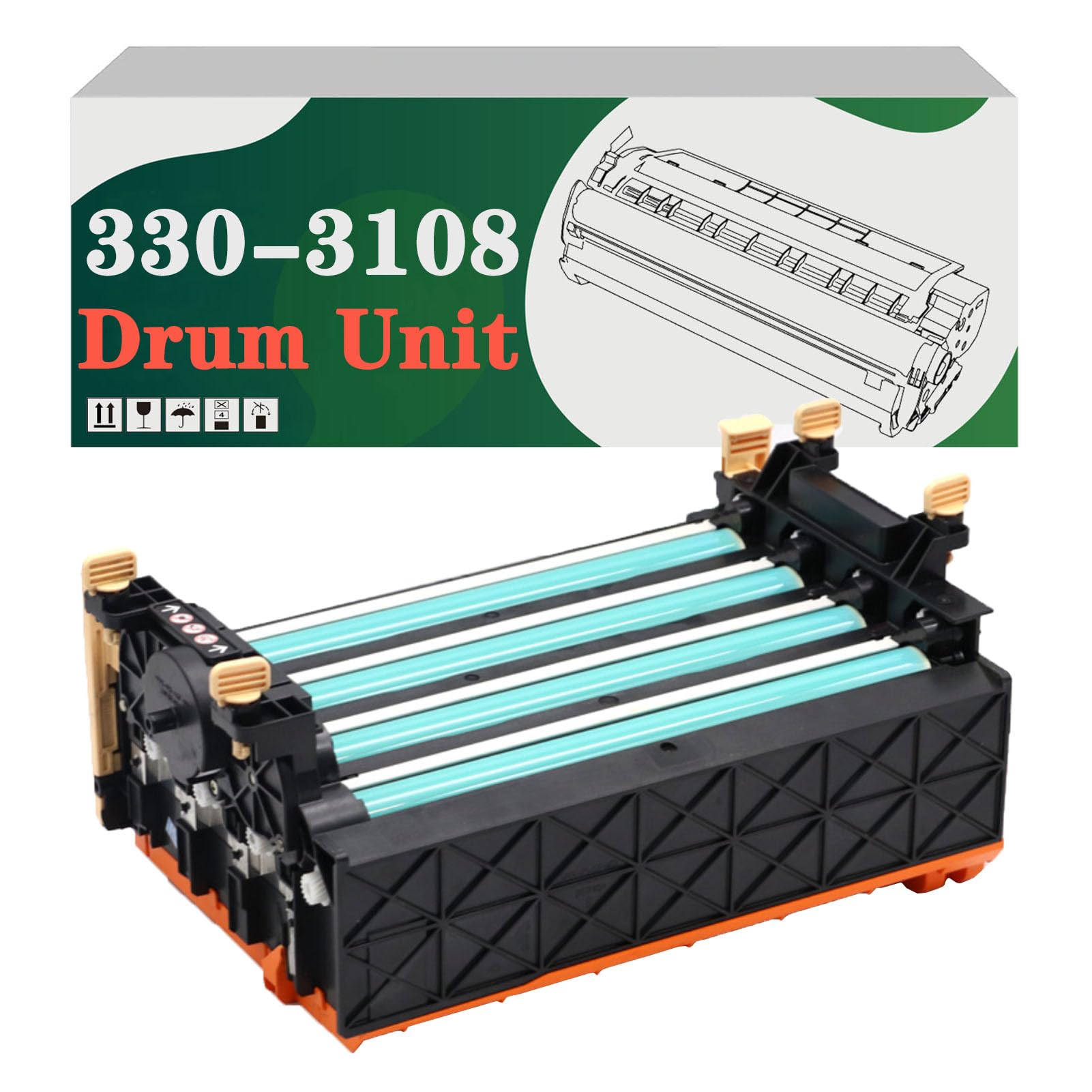 VGFSAQ 330-3108 Y459D KGR81 Drum Unit with 24,000 Pages Yield Compatible for Dell 1320c 2135cn 2150cdn 2150cn 2155cdn 2155cn Printers (1 Pack)