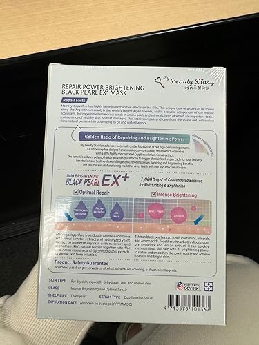 Miniatura 7 de My Beauty Diary - Mascarilla facial facial con perla negra (6 hojas), color negro