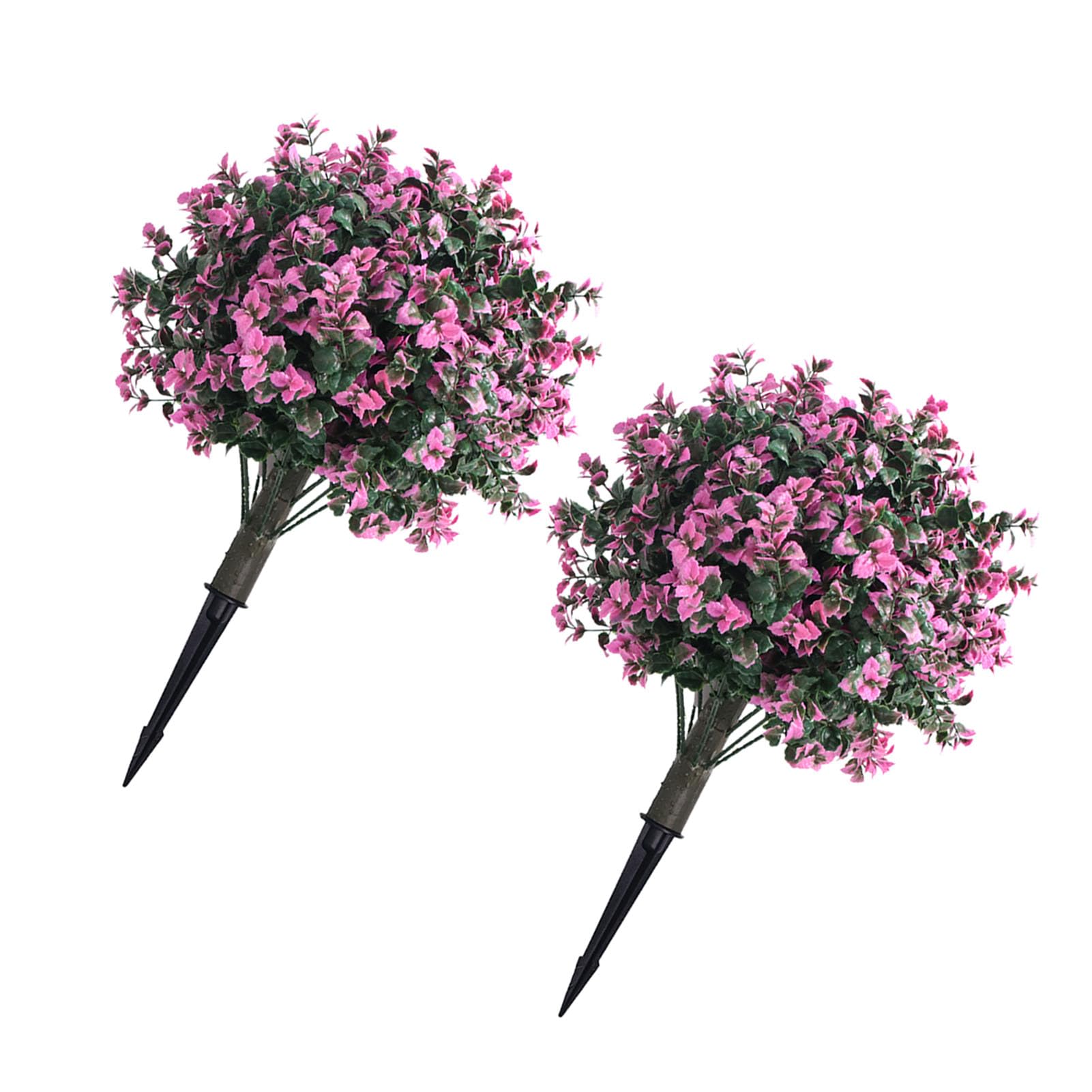 Sztuczne Rośliny, Sztuczne Drzewo Topiary w Kolorze Różowym, Odporne na Warunki Atmosferyczne Dekoracje Kwiatowe o Przekątnej 19,7 Cala do Wnętrz na Zewnątrz, Idealne do Domów i Biur