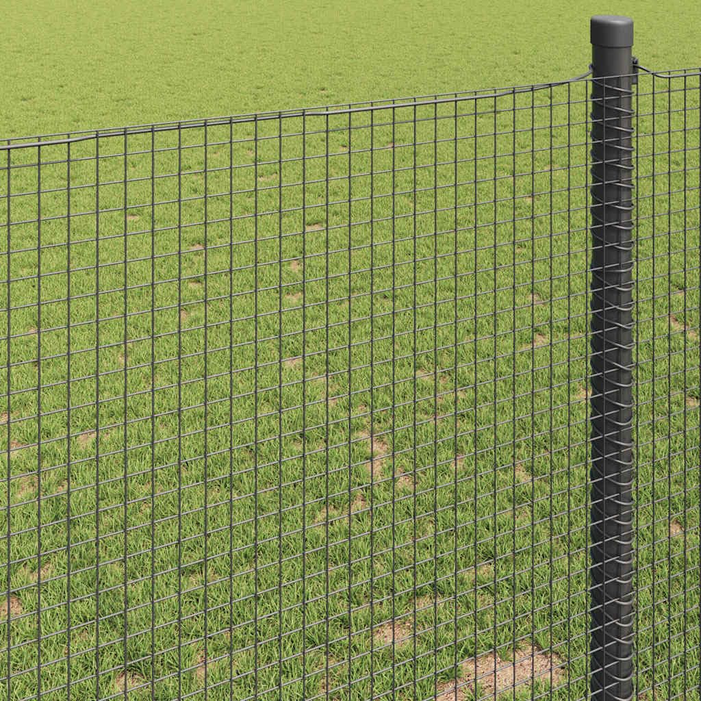 Geschweißter Drahtzaun Grau, robustes Zaunelement mit 2500x120 cm, Metall Gartengittermatte für Sichtschutz, Sicherheit und Abgrenzung auf Terrasse, Vorgarten und Grundstück