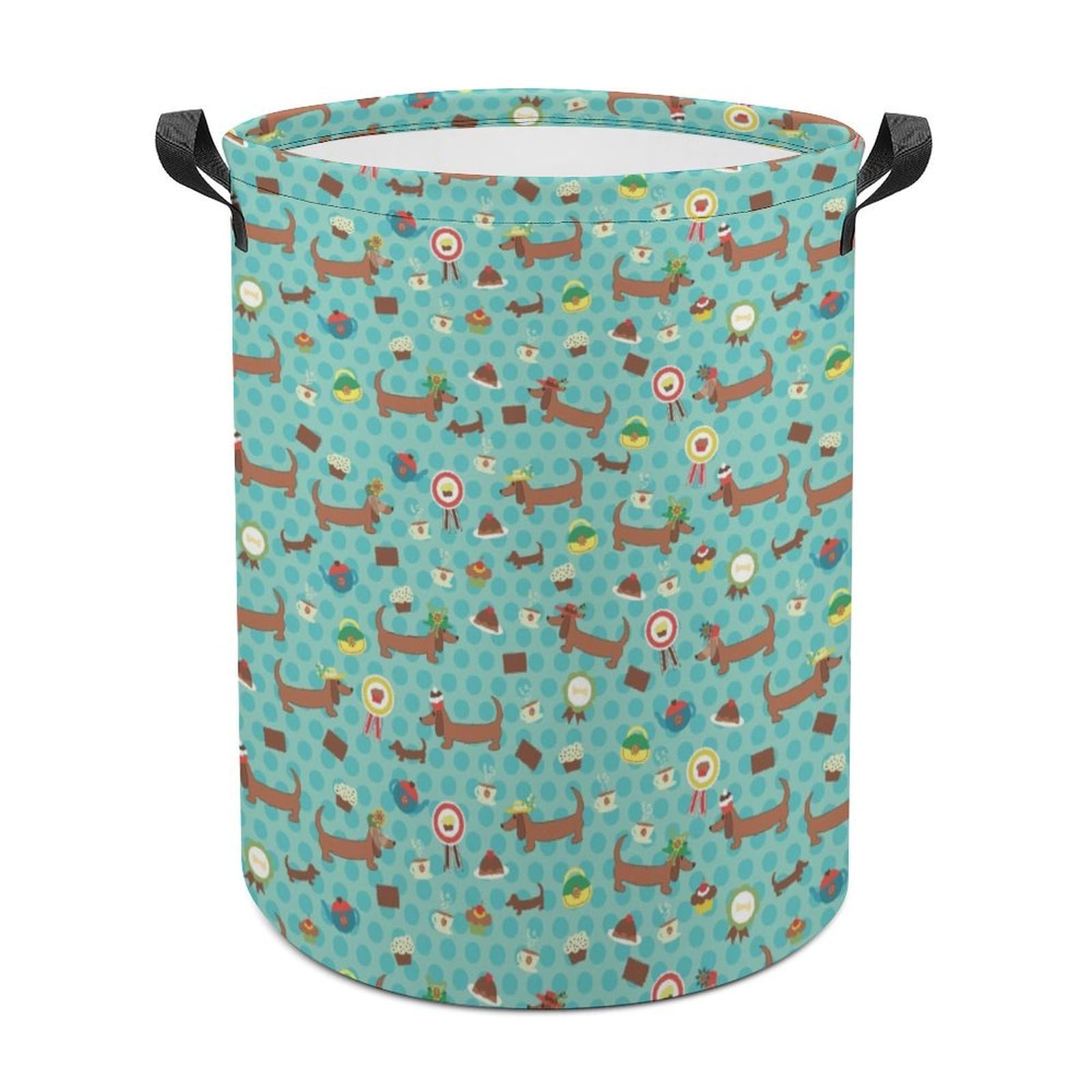 Wlntrophic Laundry Hamper, Sausage Dog Laundry Basket, Washing Basket with Handle