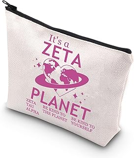 Zeta Tau Alpha Cosmetic Bag ZTA Zipper Pouch Bag ZTA Planet Gift Sorority Seminar Gift Sorority Seminar (ZETA)