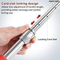 Vista 5 de MAXPOWER Llave de Tubo de cabeza flexible de 1/2 pulgada, función de trinquete reversible de liberación rápida de 72 dientes, mango extensible