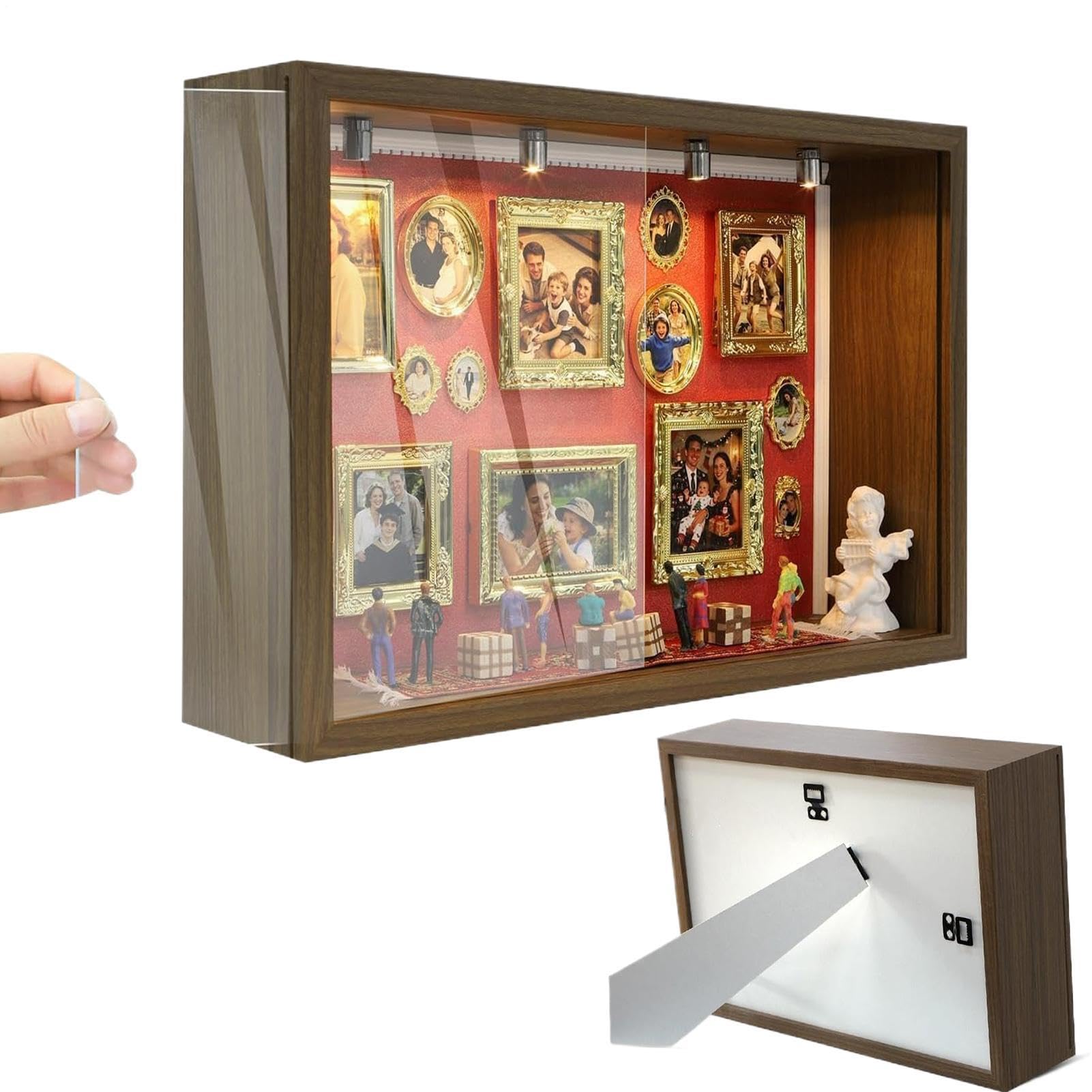 Kit 3D DIY miniature Notre Musée boîte silhouette pour mariage et Noël