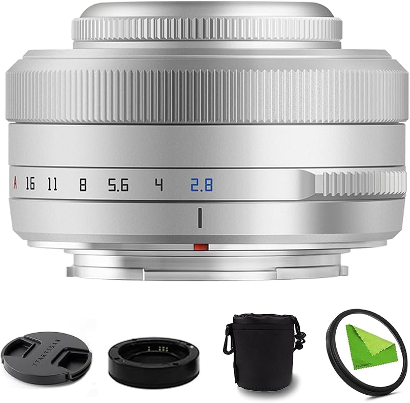 TTArtisan 27mm F2.8 f/2.8 XF-Mount Auto Focus APS-C STM Lens for Fujifilm Fuji X-Mount Cameras X-T10 X-T2 X-T20 X-T30 X-T3 X-T4 X-T5 X-T100 X-T200 X-T30 X-PR01 X-PR02 X-PR03 X-E4 -Silver