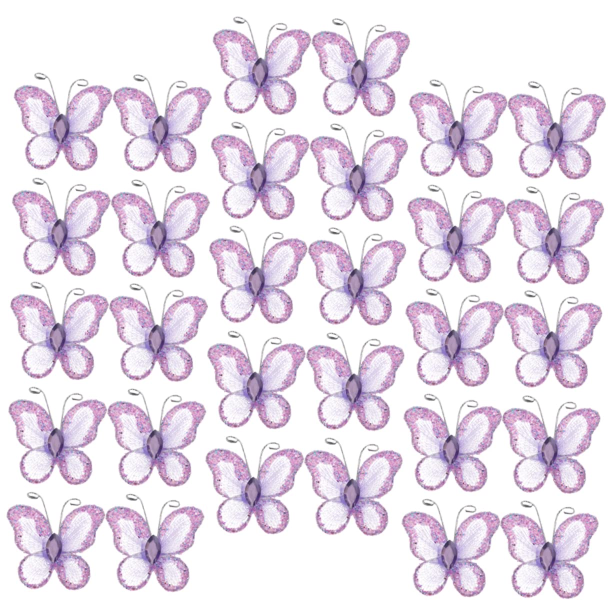 IMIKEYA 300stücke Schmetterlinge Aus Mesh Für Hochzeits Und Party-dekoration Glitzernde Bastelschmetterlinge Zur Wand Und Wohnraumgestaltung Diy-bastelbedarf