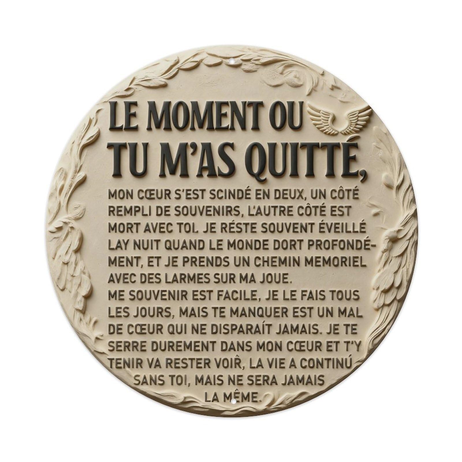 Zlatcbu Vintage The Moment You Left Me_1 Metal Tin Sign Retro Wall Art Poster, Decor For Home Living Room Bar Cafe Garage, 8X8 Inch