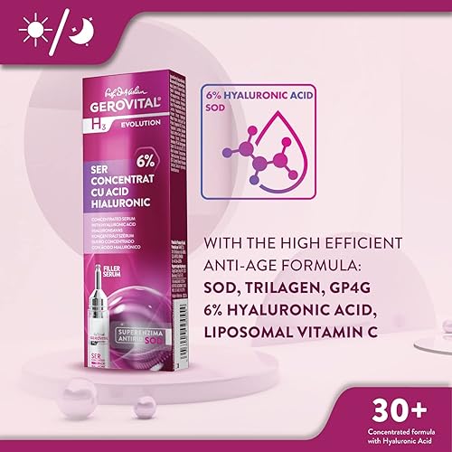 Miniatura 5 de Suero facial concentrado antiarrugas rico en ácido hialurónico, rellena y suaviza las arrugas, mejora la elasticidad y firmeza de la piel, 0.3 fl
