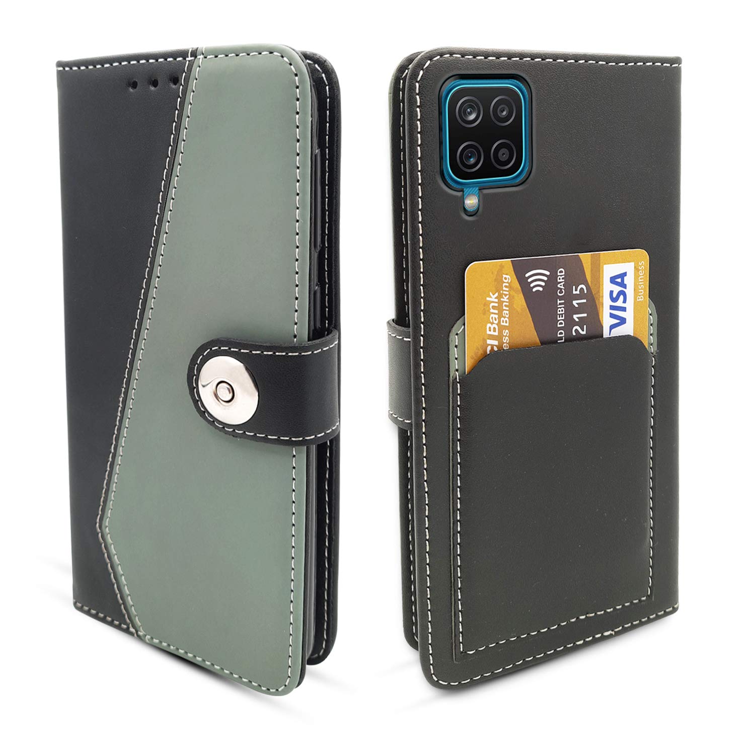 Pikkme Samsung Galaxy M12 / F12 / A12 Leather Magnetic Flip Wallet Case Cover for Samsung Galaxy M12 / F12 / A12 (Grey) (B08XWVZZ2Q) Amazon Price History, Amazon Price Tracker