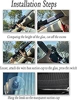 Vista 7 de Persiana enrollable con ventosa, persianas enrollables opacas sin taladrar, persianas enrollables, protección solar, persiana enrollable