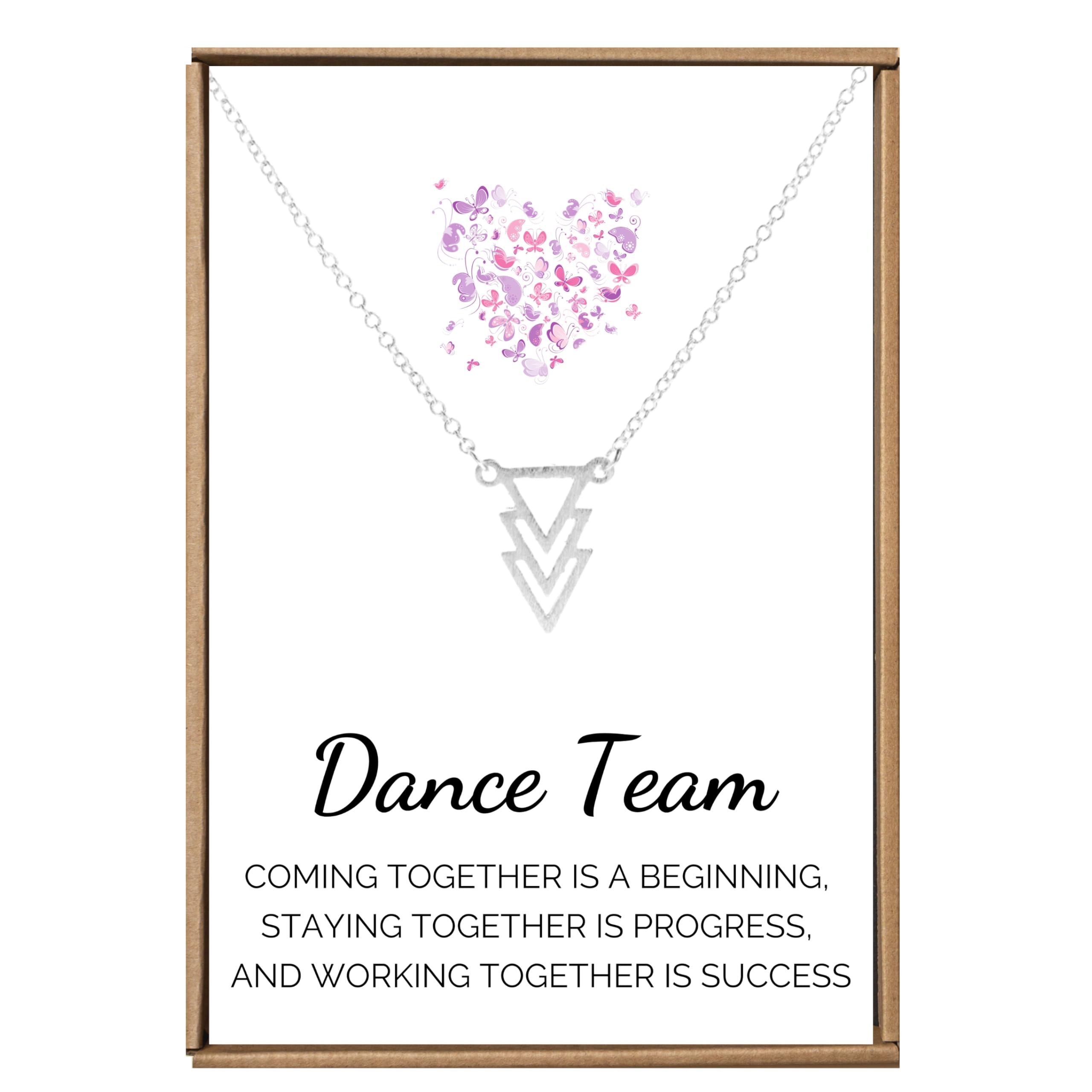 VIY Personal Card Dance team gifts, Unique Dance necklace, Dance recital gift, Cheer team gifts bulk, Dancer necklace