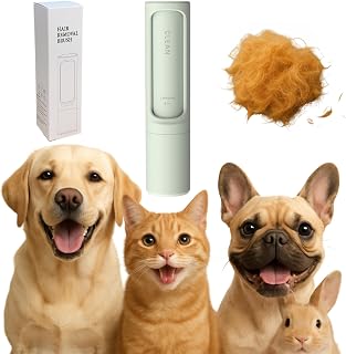 Reusable Pet Hair & Lint Remover Brush – Self-Cleaning, Rotating Design for Laundry, Clothes, Upholstery | Eco-Friendly Lint Roller Alternative for Pet Owners (Pistachio Glaze)