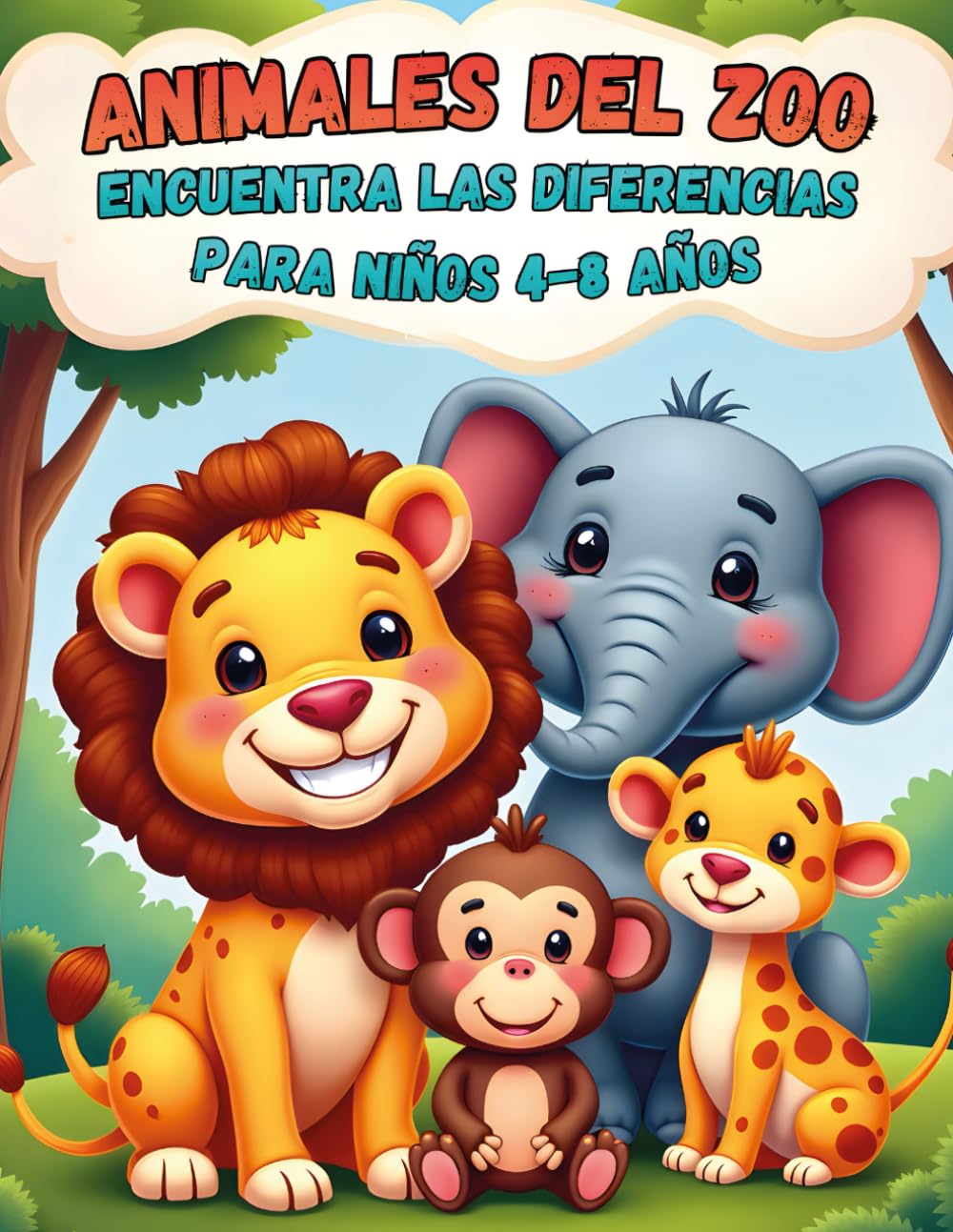 Animales del Zoo – Encuentra las Diferencias para Niños 4-8 Años: Libro de Juegos Educativos | Actividades Divertidas para Preescolar y Primaria | ... y la Observación con Ilustraciones a Color.