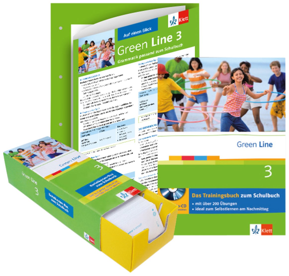 Green Line 3 - Lern-Set: Paket (enth. Trainingsbuch, Vokabel-Lernbox, Auf einen Blick Grammatik)