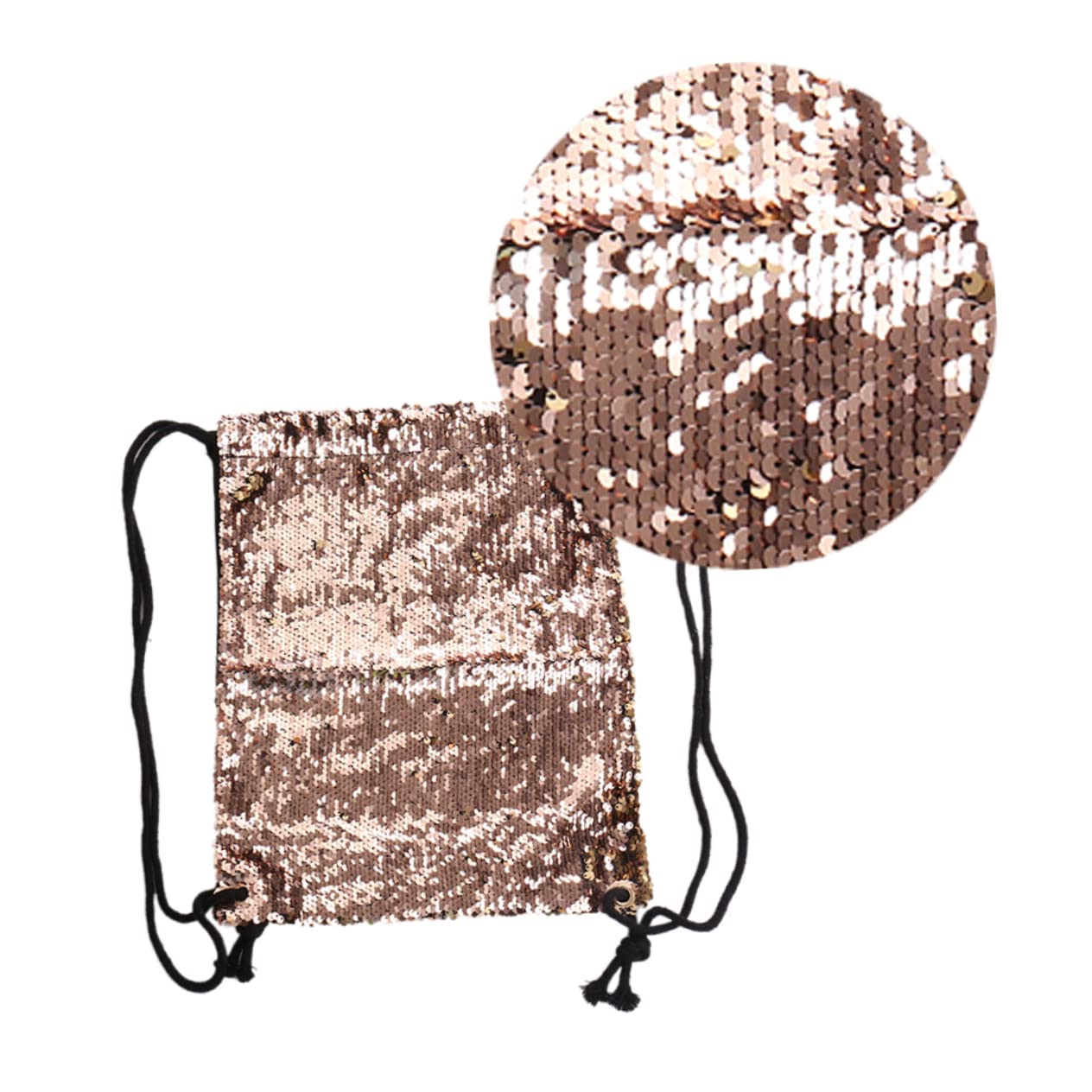 SOIMISS 3 Piezas Bolsa De Deporte Bolsa De Baile Mochila De Viaje Bolsa De Playa Aire Mochila Con Brillo Bolso Con Cordón De Lentejuelas