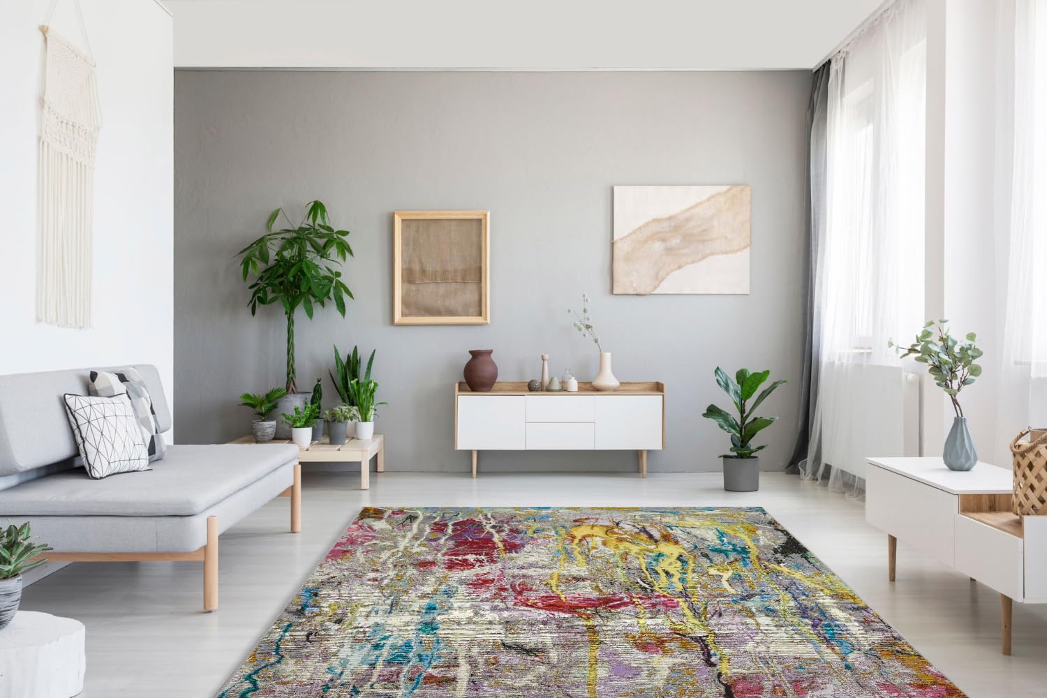 Tapis d'extérieur et d'intérieur Platana andiamo 80x165 cm multicolore