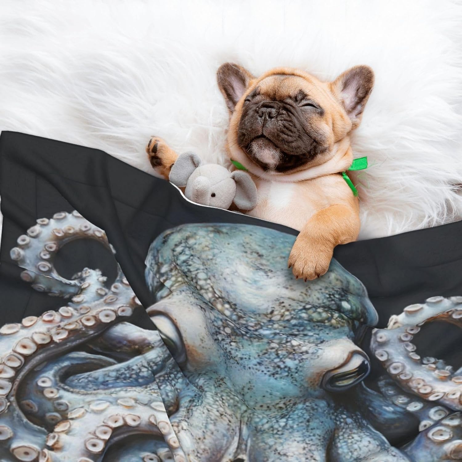 Octopuses Pet Blanket for Dogs & Cats â€“ Soft Plush Dog Blankets for Small & Large Dogs, Couches, Beds, and Cars