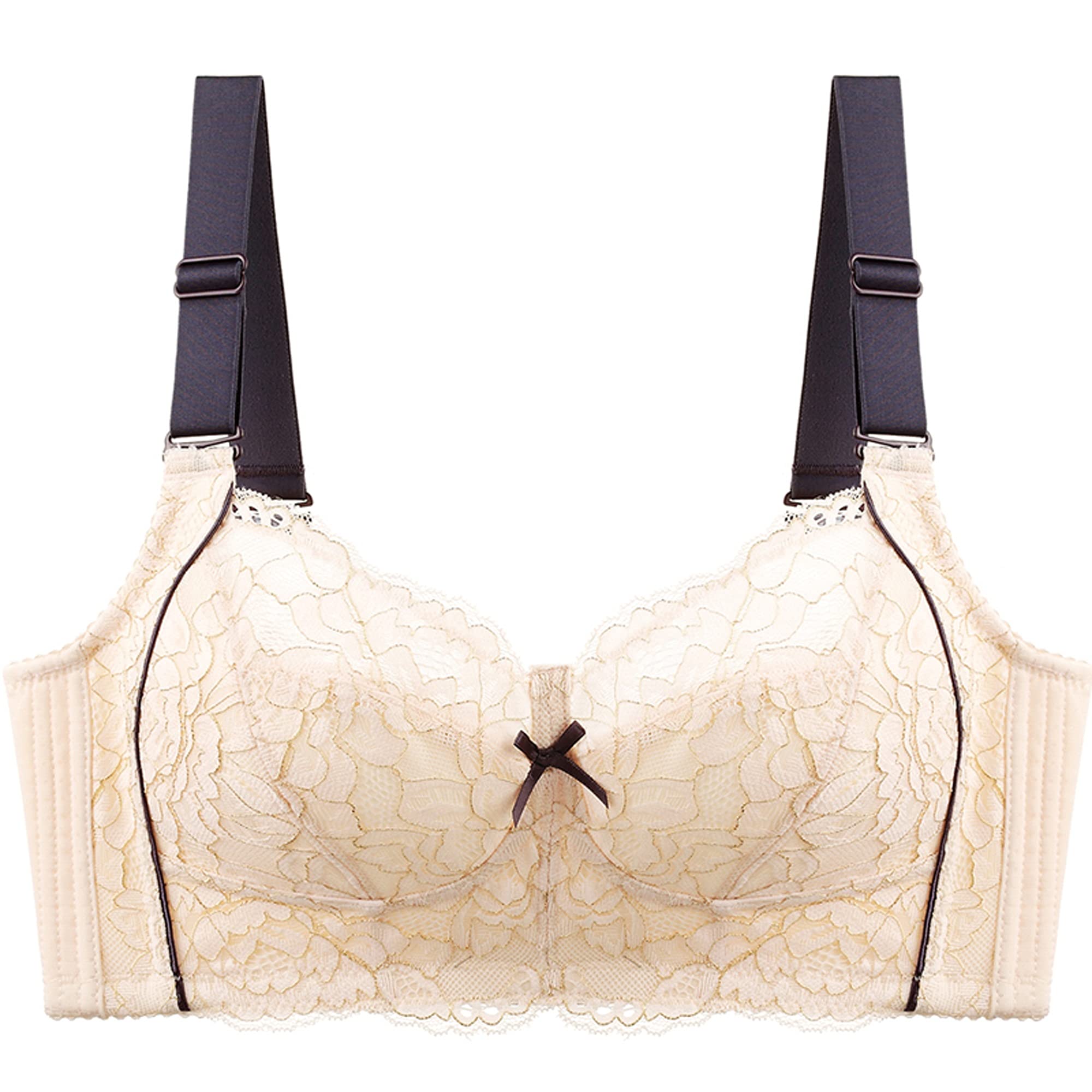 Soutien-gorge push-up sans armatures : bralettes en dentelle couvrante