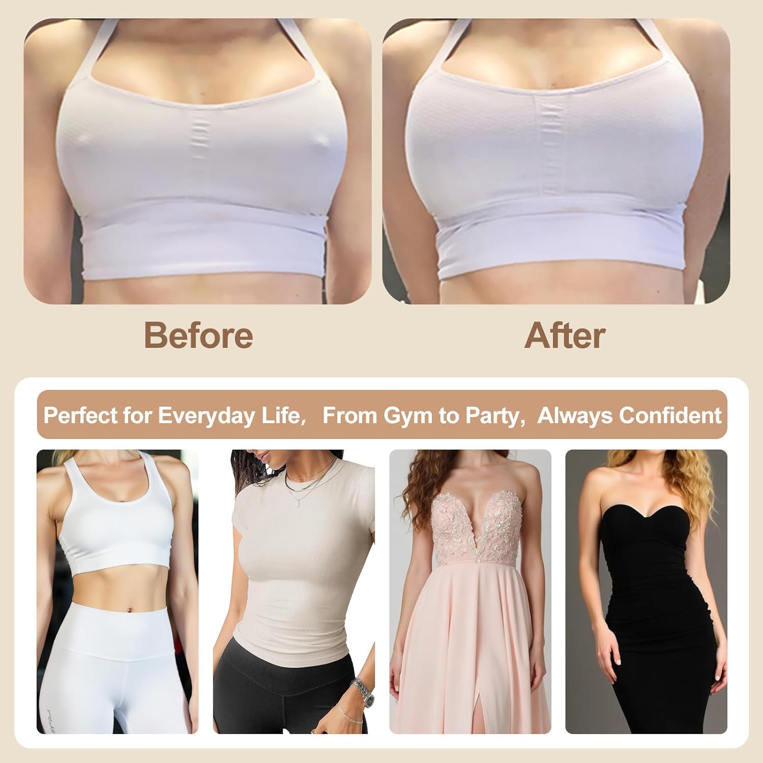 GIZU Not Sticky Medical-Grade Silicone Nipple Covers, Natural Grippy Fit Body, Reusable Seamless No-Show Pasties - Image 3