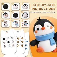 Vista 6 de Arcilla de modelado Air Dry para niños, 12 manualidades de animales modelo mágico, kits de arcilla con herramientas de escultura y tutoriales, Kit
