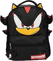Sonic The Hedgehog Shadow 16 Inch Backpack for Kids - 3D Quills Ears, Durable Water-Resistant School Bag Boys Girls